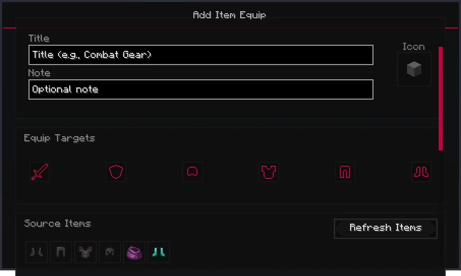 Item Equip Action preview